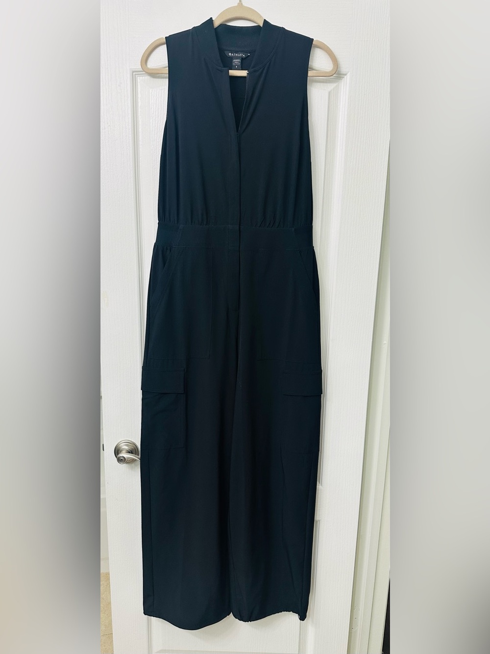 Athleta Black Sleeveless Utility Jumpsuit